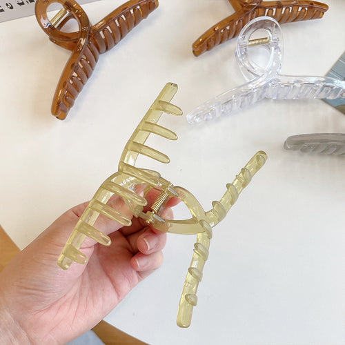 13CM Large Jelly Color Acrylic Hair Claw Clip, Minimalist Elegant Shark Clip for Women Back Head Updo Hair Accessories